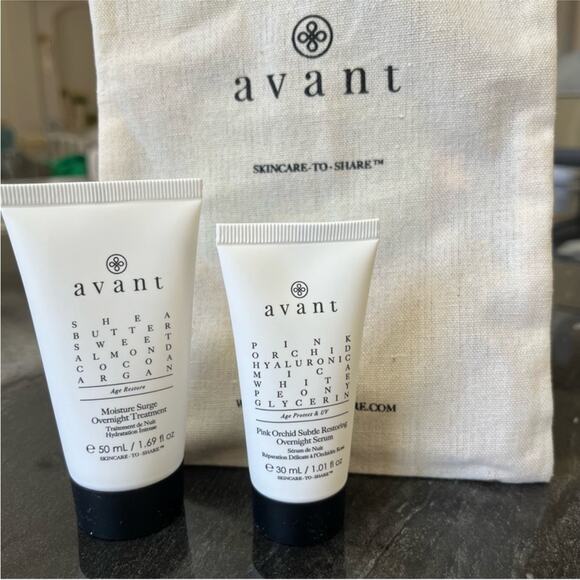 Brand NEW, Avant Skincare The Overnight Repair 2 Piece Set with Bag, MSRP $209 - Picture 3 of 4